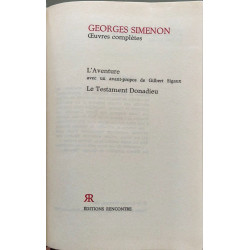 Oeuvres complètes N°8 - L'Aventure - le testament donadieu