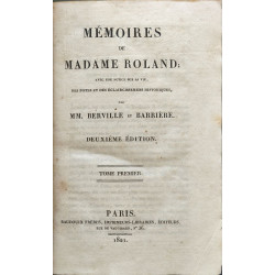 Mémoires de Madame Roland ( tome 1et 2)