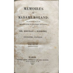 Mémoires de Madame Roland ( tome 1et 2)