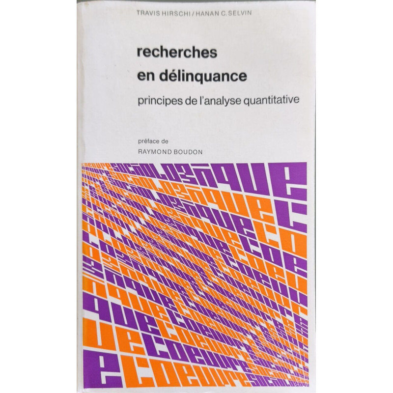 RECHERCHE EN DELINQUANCE