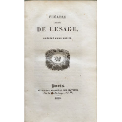 Théâtre choisi de Lesage précédé d'une notice
