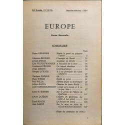 Europe Brecht N°133-134