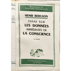 Essai sur les données immédiates de la conscience