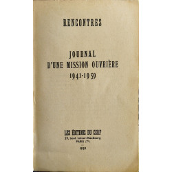 RENCONTRE 55 - Journal d'une mission ouvrière 1941-1959