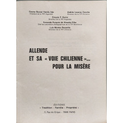 Allende et sa « voie chilienne »... pour la misère