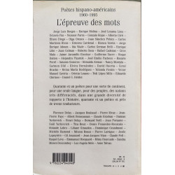 L'épreuve des mots: Poètes hispano-américains 1960-1995 une anthologie