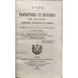 Code des propriétaires et locataires de maisons hôteliers...