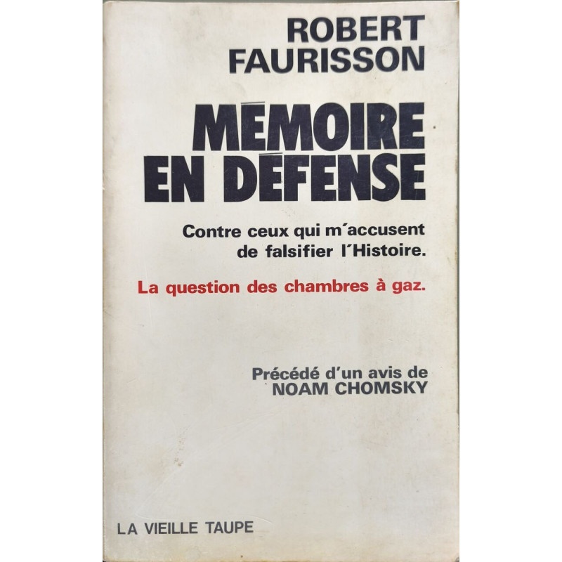 Mémoire en défense (contre ceux qui m'accusent de falsifier...