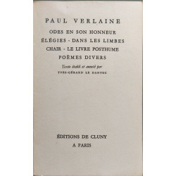 Odes en son honneur Élégies dans les limbes Chair - Le livre posthume