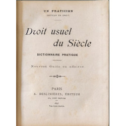 Droit usuel du siècle