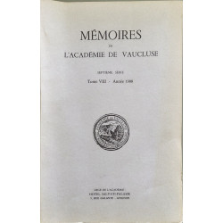 Mémoires de l'Académie de Vaucluse tome VIII