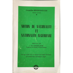 Notion de nationalité et nationalité algérienne