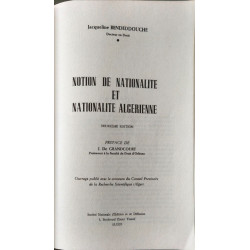 Notion de nationalité et nationalité algérienne