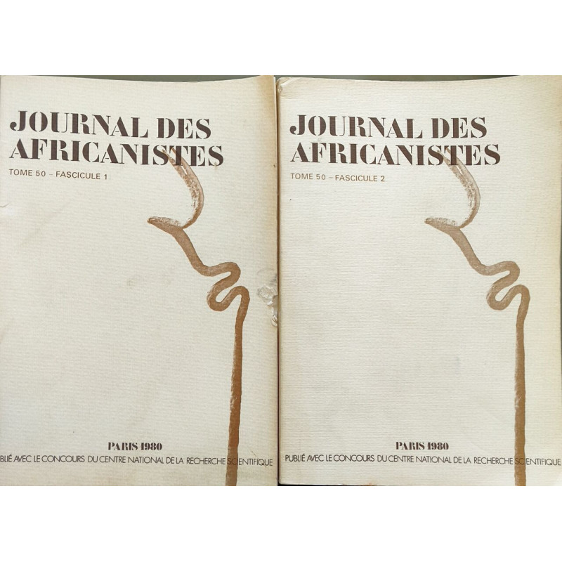 Journal des Africanistes - tome 50 fascicule 1 et 2