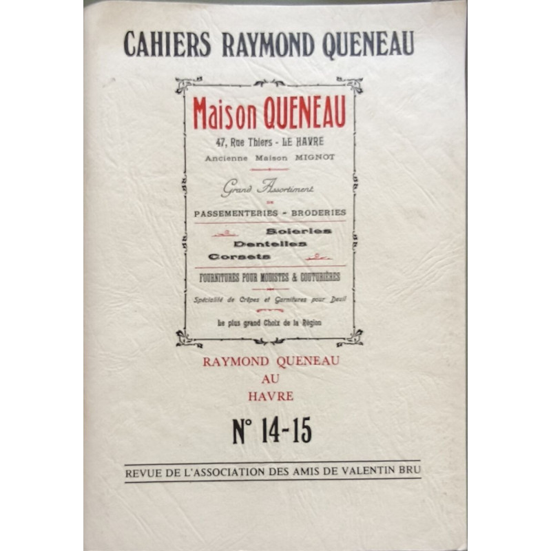 Cahiers raymond queneau n° 14-15 / raymond Queneau au havre