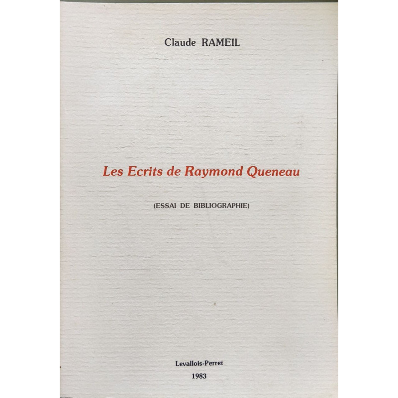 Les Écrits de Raymond Queneau - numéroté - dédicacé pour jean lescure