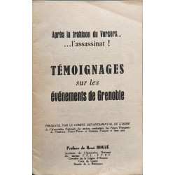 Témoignages sur les événements de Grenoble