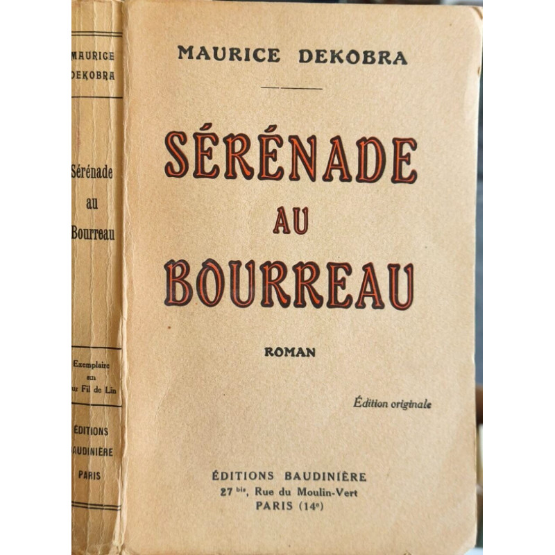 Sérénade au Bourreau - EO Numérotée sur pur fil