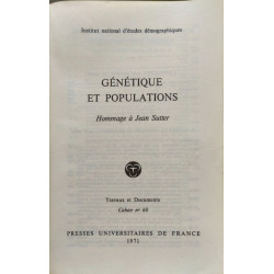 Génétique et populations - cahiers n°60