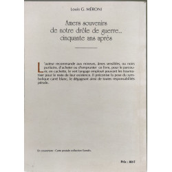 Amers souvenirs de notre drôle de guerre... cinquante ans après