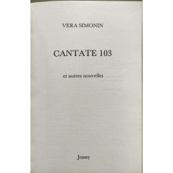 Cantate 103 - dédicacé par l'auteur