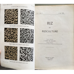 Riz et Riziculture - volume 3 fascicule 1