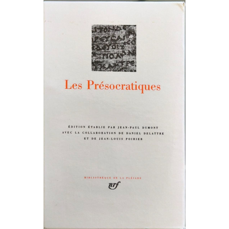 Les Présocratiques