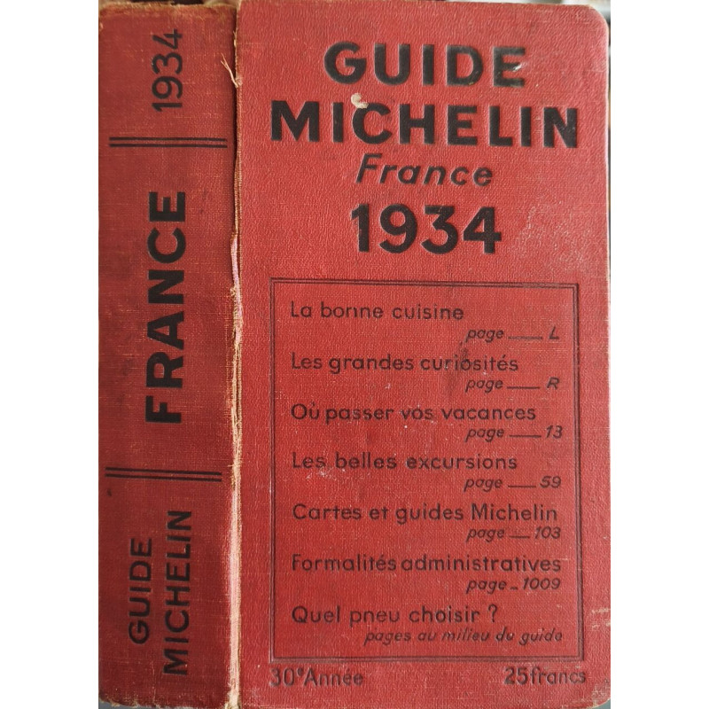 Guide Michelin France 1934