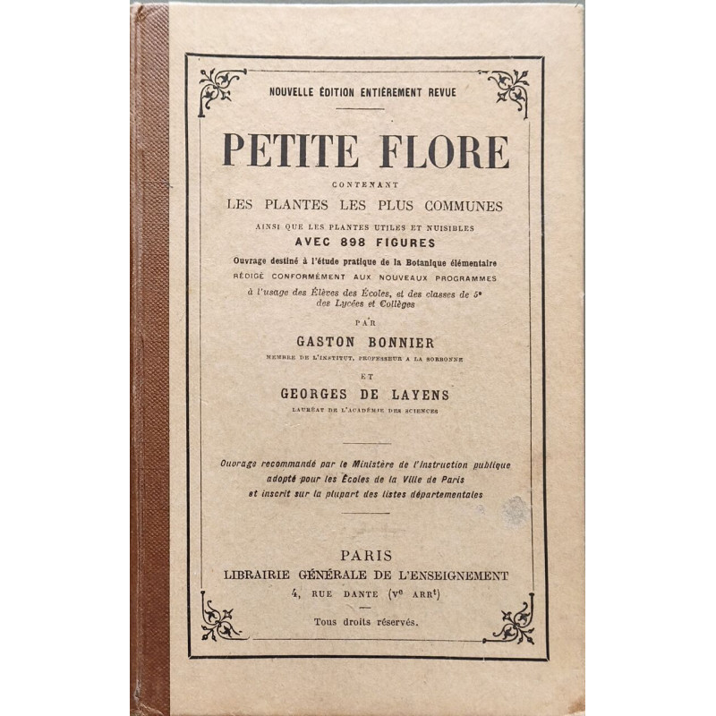 Petite flore contenant les plantes les plus communes ainsi que les...