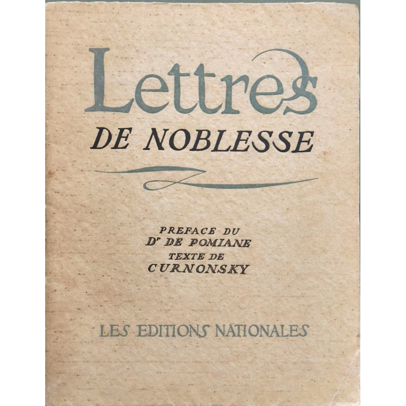 Lettres de Noblesse - croquis et litographies d'edy legrand