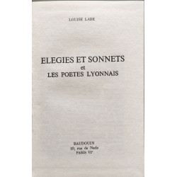 Elegies et sonnets et les poetes lyonnais