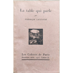 La Table qui parle - EO Numérotée sur vélin d'alfa