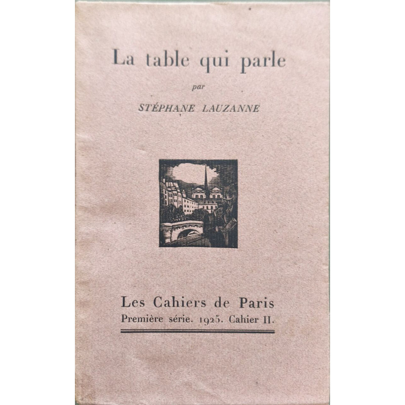 La Table qui parle - EO Numérotée sur vélin d'alfa