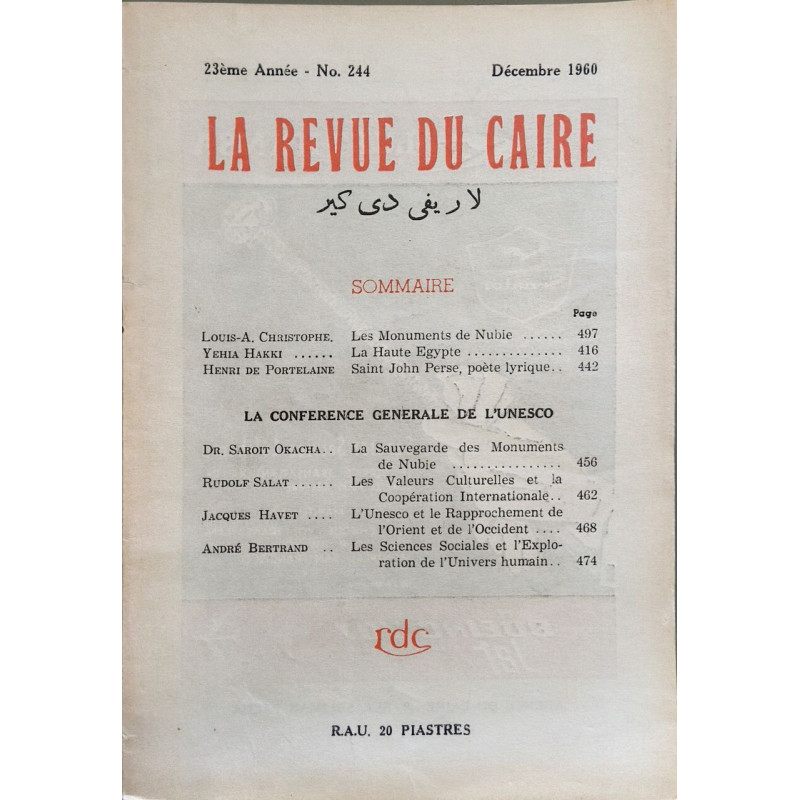 La revue du caire n°244