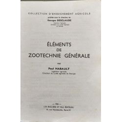 Éléments de zootechnie générale