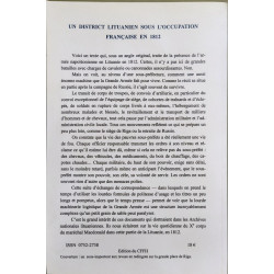 Un district lituanien sous l'occupation française (1812) ou les...