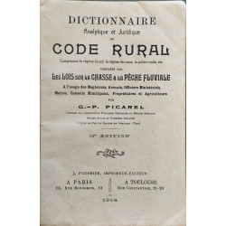 Dictionnaire analytique et juridique du Code rural