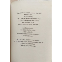 Romans et contes de Voltaire ( 4 tomes - complet)
