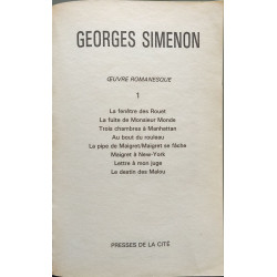 Tout simenon- tome 1 : la fenêtre des rouet - la fuite de monsieur...