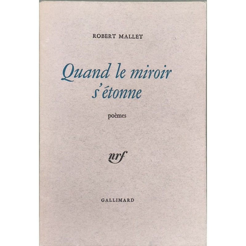 Quand le miroir s'étonne -EO Numérotée sur bouffant alfa