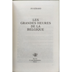 Les grandes heures de la belgique - avec dédicace de l'auteur