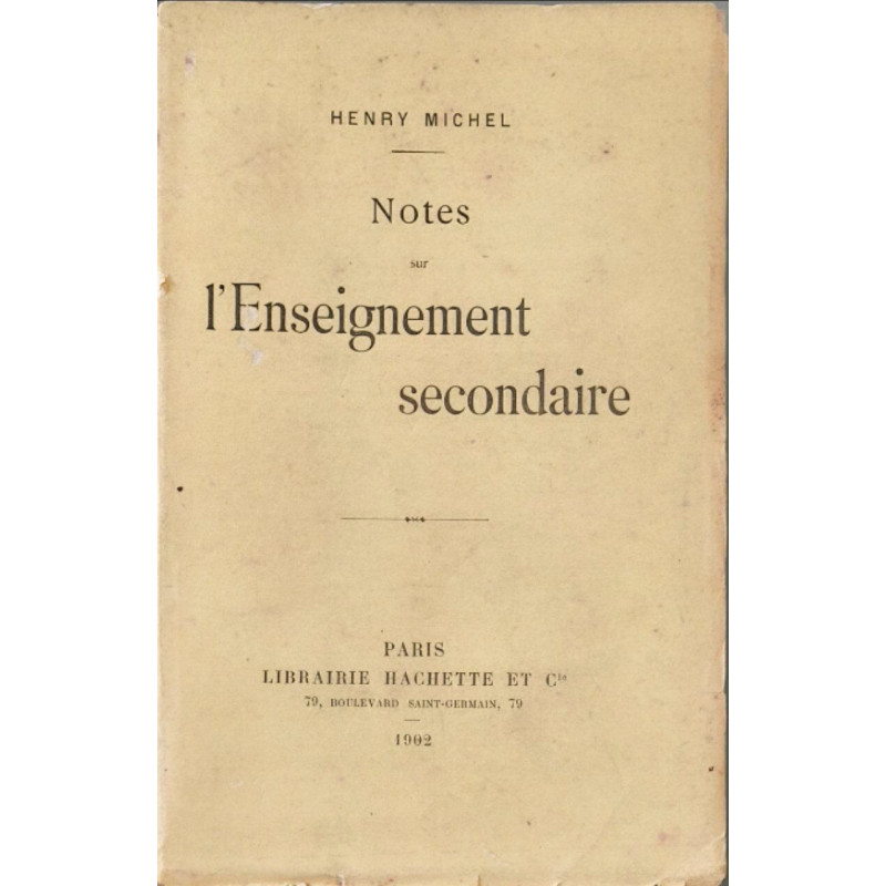 L'Enseignement secondaire