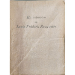 En mémoire de Louis-Frédéric Rouquette (1884-1926) sur papier de...