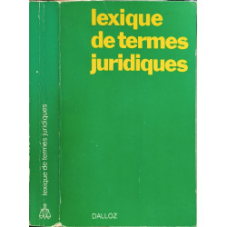 Lexique de termes juridiques éd 1981