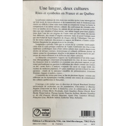 Une langue deux cultures: Rites et symboles en France et au Québec