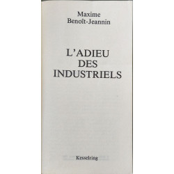 L'adieu des industriels / roman