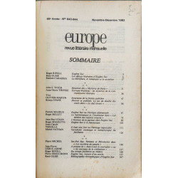 Europe revue littéraire mensuelle