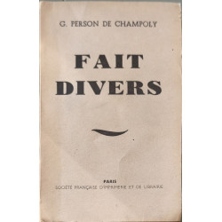 Fait divers dédicacé par l'auteur
