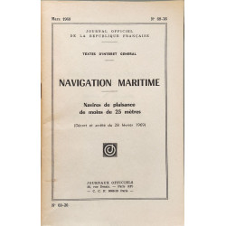 Navigation Maritime : Navires de plaisance de moins de 25 mètres...