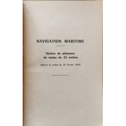 Navigation Maritime : Navires de plaisance de moins de 25 mètres...